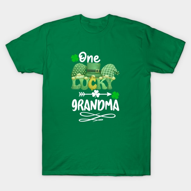 One Lucky grandma with gnomes T-Shirt by A Zee Marketing